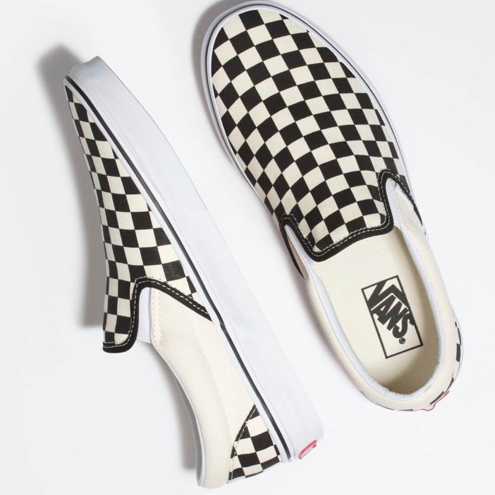 Black/White Checkered Classic Vans Men
